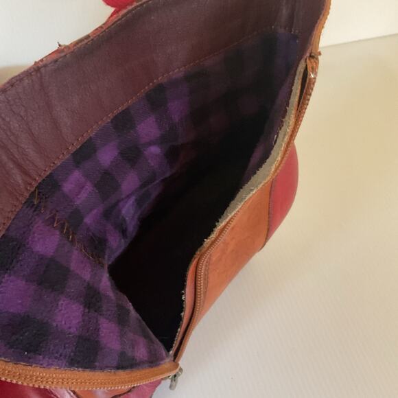 Vintage Laura Vita Bohemian Patchwork Leather Ankle Boots Women’s 8.5 Chunky - Picture 14 of 14